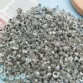 thumbnail image 4 of U8MO 30pcs Antique silver Spacer Bead Loose Beads For Handmade Bracelet Necklace-14# 6mm, 4 of 9