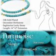 thumbnail image 2 of Handmade Bead Necklace Birthstone Garnet Lapis Lazuli Amethyst Green Crystal Necklace 3mm Women Stainless Steel 45cm Adjustable Bohemian Beach Summer, 2 of 5