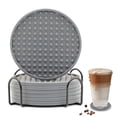 thumbnail image 1 of Hweilai Desk Protection Rubber Coaster with Holder, Non-Slip and Heat Resistant Coaster, 1 of 6