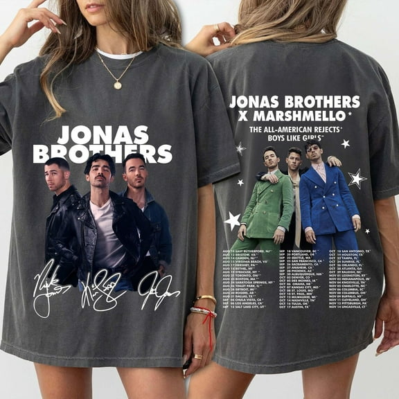 Retro Jonas Brothers Tour Shirt, Jonas Retro 90s, Unisex Short Sleeve T-shirt