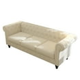 thumbnail image 3 of Miekor Furniture Chesterfield 3 Seater Tufted Velvet Sofa Upholstered Couch FX-P80P-CW, 3 of 7