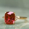 thumbnail image 3 of K-KED Square Cut Cubic Zircon Fashion 925 Silver Filled Ring Wedding Delicate Jewelry Sz 6-10-8-Pink, 3 of 7