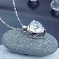 thumbnail image 2 of 2Ct Lab Created Heart Cut Diamond Pendant Necklace 14K White Gold Plated 18", 2 of 2