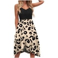 thumbnail image 1 of IROINNID V-Neck A-Line Dress For Women Summer Printing Casual Sleeveless Vacation Beach Dress Empire Waist Dress, 1 of 4