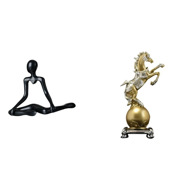Estatua de caballo con pensamiento abstracto creativo, figura decorativa, escultura de resina única, adorno para centro de mesa moderno, dormitorio, s