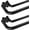 Black, variant on Antique Silver Double Curtain Rods, Blackout Wrap Around Rods for Windows 48 to 84, 6/8 Inch Room Darkening Curtain Rod 32 to 86 Inch