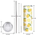 thumbnail image 2 of Lemon Tumbler with Lid and Straw, yellow Lemon Water Bottle Cups Coffee Mug Cute Coffee Tumbler for Women, Lemon Kitchen Decorations Lemon Gifts, 2 of 6