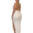thumbnail image 3 of TRKIYQC Vestido Largo para Mujer, Un Hombro Sin Espalda Slim Fit Fiesta Cóctel Noche Vestido Ajustado con Abertura Sólida TRKIYQC perder, 3 of 5