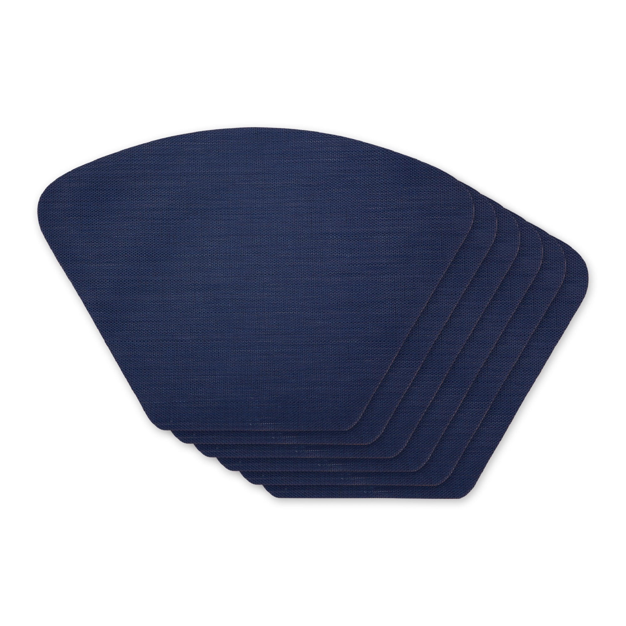 DII Woven Paper Round Placemat Set | 15" Diameter, French Blue | 6-Piece Event & Holiday Table Decor