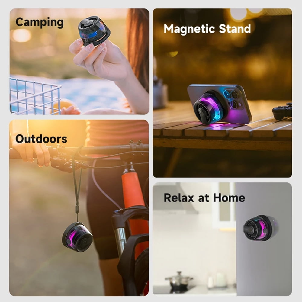 Pizens Portable Bluetooth Speaker, IPX5 Waterproof Mini Magnetic Bluetooth Speaker