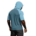 thumbnail image 6 of Garbnen Ice Silk Hooded Sun Shirts for Men Raglan UPF 50+ Sun Protection Men Rash Guard Short Sleeve with Face Mask Quick Dry Cooling Summer Athletic Fishing Shirts, 6 of 6