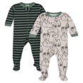 thumbnail image 1 of Pyjama en Coton à Pieds Ajusté pour Bébé Garçon et Tout-Petit Garçon, Lot de 2, 1 of 13