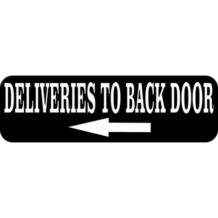 10in X 3in Left Arrow Deliveries To Back Door Magnet Walmart Com