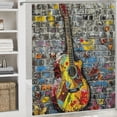 thumbnail image 6 of Orinice Music Notes Bathroom Decor Set Polyester Fabric Shower Curtain with Hooks 69x72, 6 of 7