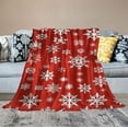 thumbnail image 2 of FUMJ Christmas Throw Blanket for Stylish Warm Winter Cabin Throw - Red Snowflake Christmas Blanket Premium Silky Soft, Plush, Warm &amp; Lightweight for Couch, Sofa, Bed,, 2 of 6