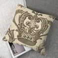 thumbnail image 7 of BANET Throw Pillow Pack of 2, Royal Flower and , Zippered Double-Side Digital Print ,Beige Taupe 22x22in, 7 of 7