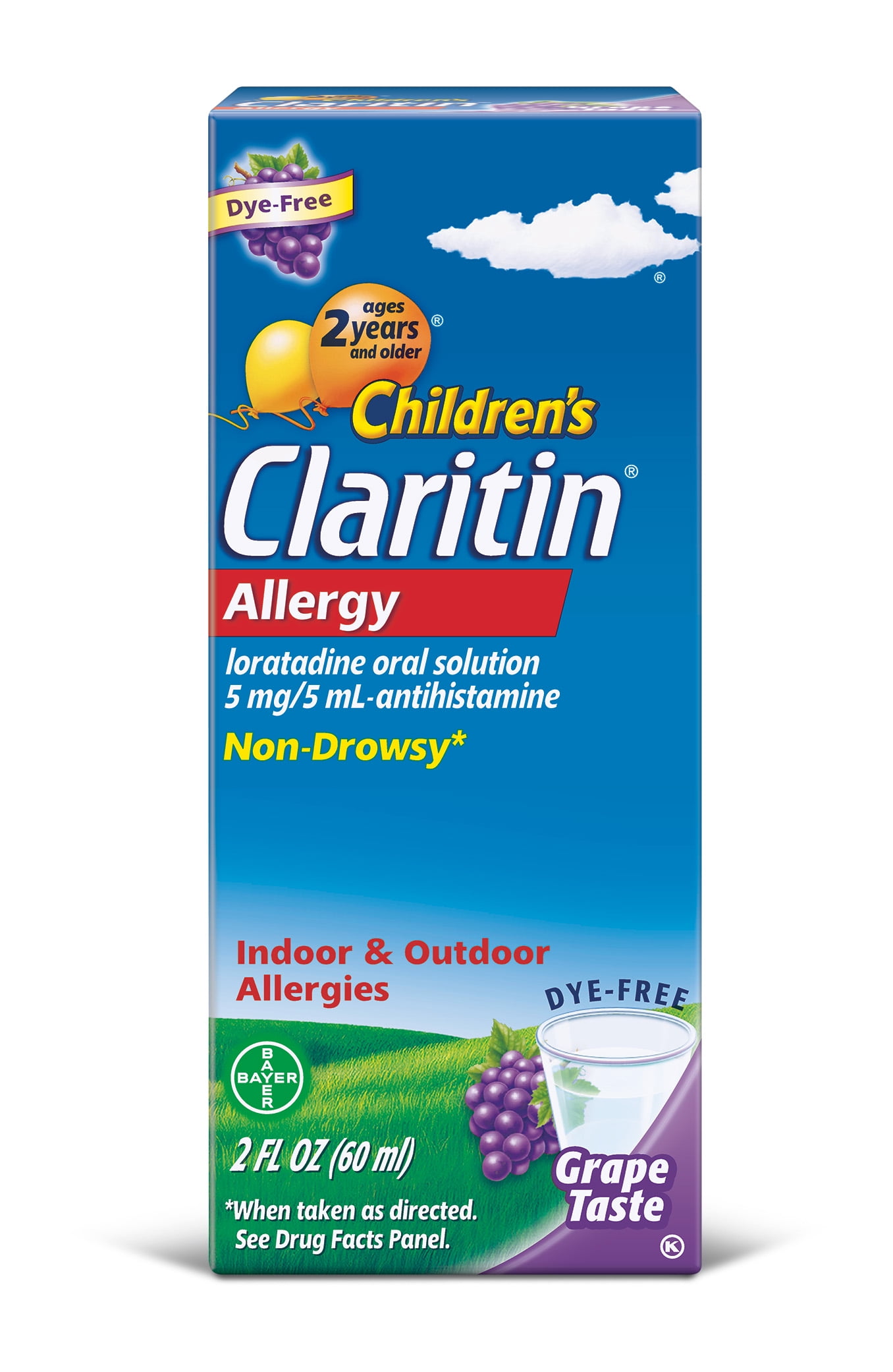 Children's Claritin 24Hour NonDrowsy Allergy Grape Oral Solution with