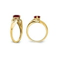 thumbnail image 4 of 3/4 Carat (Ctw) Lab Created Heart Ruby Ring in 14K Yellow Gold, 4 of 6