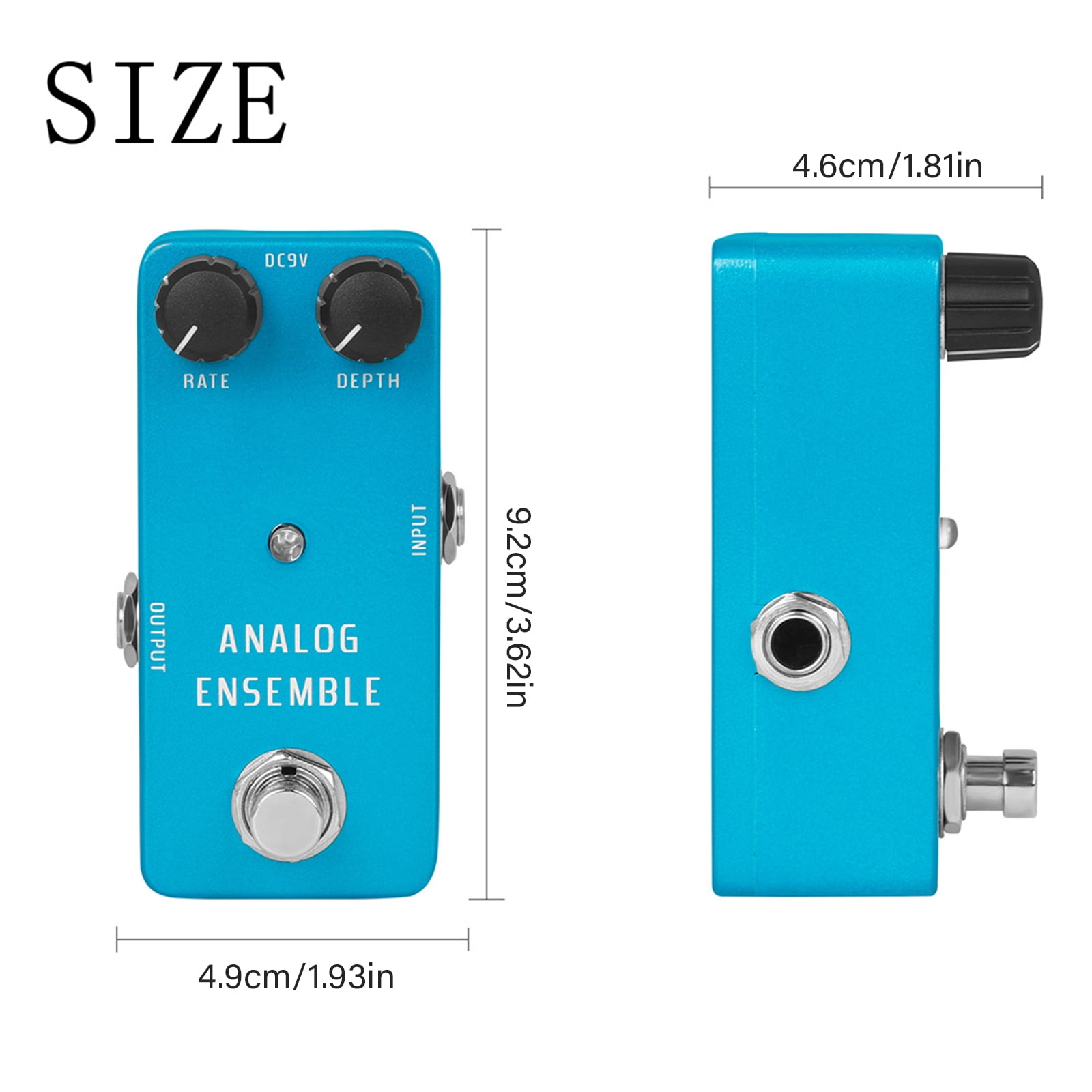 Vintage Overdrive Pedal Metal Guitar Effector Aluminum Alloy Texture Suitable for Guitarists and Music Producers Present