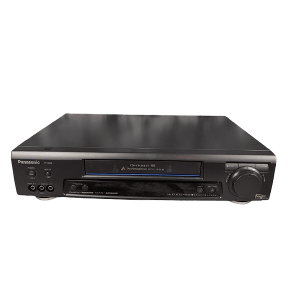 Restored Panasonic PV-8664 Omnivision VCR VHS w/ Remote, Manual, A/V Cables, & HDMI Converter (Good) (Refurbished)