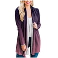 thumbnail image 1 of Ploknplq Vêtements d'Automne pour Femmes 2023 Cardigan pour Femmes Mode Cardigan Veste Décontractée Imprimée Manches Longues Haut Cardigan Veste Hauts pour Femmes Violet TTG, 1 of 5