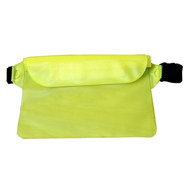 Flmtop Adjustable Waist Strap Transparent Sealing Strip Waist Bag Outdoor Sports Swimming PVC Waterproof Fanny Pack for Unisex