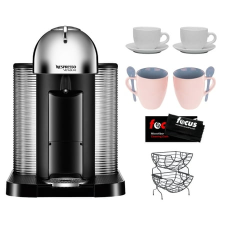 Nespresso VertuoLine GCA1USCHNE Espresso Machine Chrome Nifty 6650 Single Serve Coffee Baskets Nespresso VertuoLine GCA1USCHNE Espresso Machine Chrome Nifty 6650 Single Serve Coffee Baskets