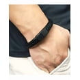 thumbnail image 2 of Pulsera Xtellar Cuero Trenzado Cierre Magnetico Iman Hombre Mujer Color Trenzada-Negra Largo 20 cm, 2 of 5