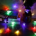 thumbnail image 4 of Qoosea Solar Lights Outdoor, Waterproof 100 LED Snowflake Fairy Lights, 39 ft Outdoor Christmas Decoration, String Lights for Party, Patio, Room Decor, 4 of 10