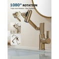 thumbnail image 4 of Lefton Rotatable Bathroom Faucet with Temperature Display in Fahrenheit (Batteries-Free), 3 Water Outlet Modes, Brushed Brass, BF2204-7, 4 of 6