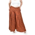 thumbnail image 4 of Pantalon palazzo animal print Roman Fashion /Tallas Extras, 2632 (Chedron print) naranja oscuro 40, 4 of 6