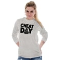 thumbnail image 3 of Cheat Day Pizza Fitness Food Craving Long Sleeve TShirt Men Women Brisco Brands M, 3 of 6