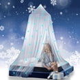 thumbnail image 1 of Dosel de cama Eimilaly Princess, brillante, con forma de copos de nieve oscuros, color blanco, 1 of 6