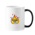thumbnail image 1 of Fiery Hot Burning Vogue Fashion Flame Mug Changing Color Cup Morphing Heat Sensitive 12oz, 1 of 3