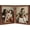 Distressed Brown, variant on Double 7x5 Picture Frame Horizontal, Engineered Wood Bifold Photo Frame with Plexiglass for Tabletop Display, 7x5, White