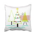 thumbnail image 1 of BSDHOME Taie d'Oreiller Rétro Arbres de Noël Mid-Century Moderne Housse de Coussin 18x18 Pouces, 1 of 1