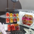 thumbnail image 4 of Uñas postizas AROVFAM Hojas de otoño 24 piezas, tamaño mediano cuadrado, 4 of 7
