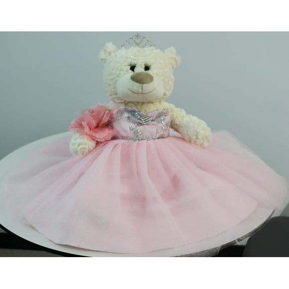 Kinnex collections by Amanda 20 Quince Anos Quinceanera Last Doll Teddy Bear with Dress (centerpiece) B16631-3 (Pink1)