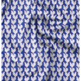 thumbnail image 1 of Soimoi Blue polyester Crepe Fabric Hen Bird Decor Fabric Printed Yard 52 Inch Wide, 1 of 6