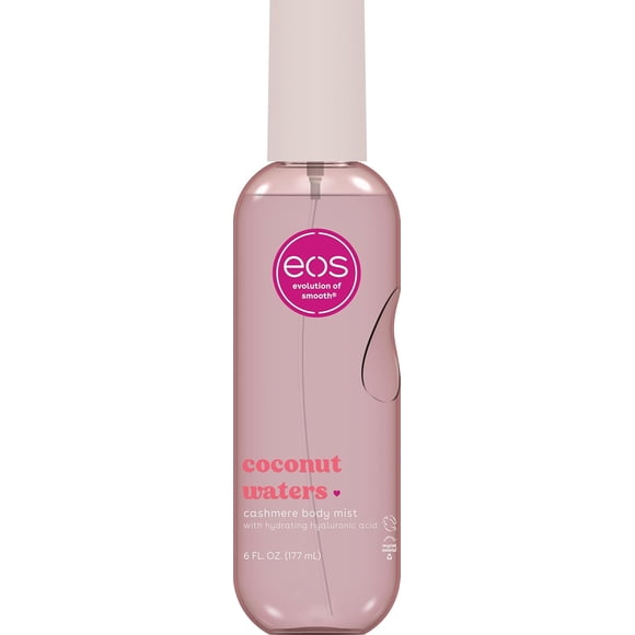 eos Cashmere Body Mist, Coconut Waters, Body Spray for Women, Hair Mist, Coconut Perfume, Moisturizing, Hyaluronic Acid, Glycerin, Vegan, Cruelty-free, 6 fl oz