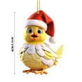 thumbnail image 3 of PRETXORVE Christmas Decorations, Christmas Tree Decorations, Cute Rooster Car Hanging ornament Home Tree Decoration Christmas Tree Decoration Home Decoration, 3 of 6