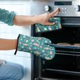 thumbnail image 2 of Pioneer Flower Floral Print Pattern 1-Pack Oven Mitts Set, Heat Resistant Kitchen Gloves, 7.7" X 12", 2 of 6
