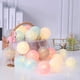 thumbnail image 1 of Guirnalda de luces de bolas de algodón, luces LED de 3M 20er, cadena de luces con pilas, decoración interior, bolas de 6 cm para bodas, día de San Valentín, fiestas, decoración navideña, 1 of 5