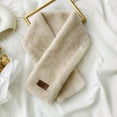 thumbnail image 3 of Dndkilg Womens Faux Fur Wrap Scarf Fashion Warm Mini Short Neck Cute Scarves Neck Dressy Fluffy for Women Cold Weather Winter Lightweight Beige, 3 of 3