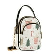 thumbnail image 7 of FORMRS Crossbody Bag for Women Quilted Travel Shoulder Cell Phone Purse with Chain Strap Handbag, Beige Christmas Cups, 7 of 7