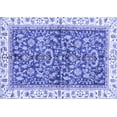 thumbnail image 1 of Ahgly Company Machine Washable Indoor Rectangle Abstract Blue Modern Area Rugs, 5' x 8', 1 of 4