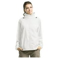 thumbnail image 2 of Men's Lightweight Waterproof Rain Shell Jacket Raincoat with Hood (White M), 2 of 7
