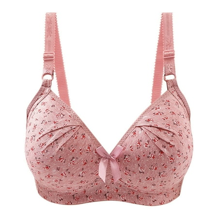 OJSFQUFP Bra for Deep Plunge Dress Pink Women Casual Sexy Prints Underwear Without Rims Vest Lace Plus Size Bra Underwear Basic Everyday Bra L2