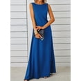 thumbnail image 2 of Mengpipi Womens Dresses Sleeveless Elegant Crew Neck A-Line Maxi Dresses S-XXL, 2 of 5