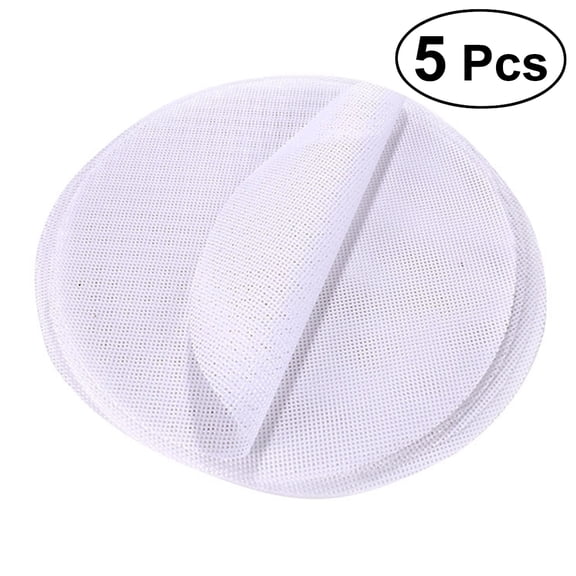 OULII 5Pcs Silicone Steamer Mesh Nonstick Pads White Round Shape Dumplings Mat for Kitchen Use